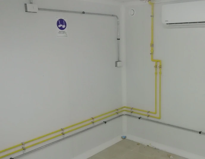 Instalación comercial de gas para supermercado.