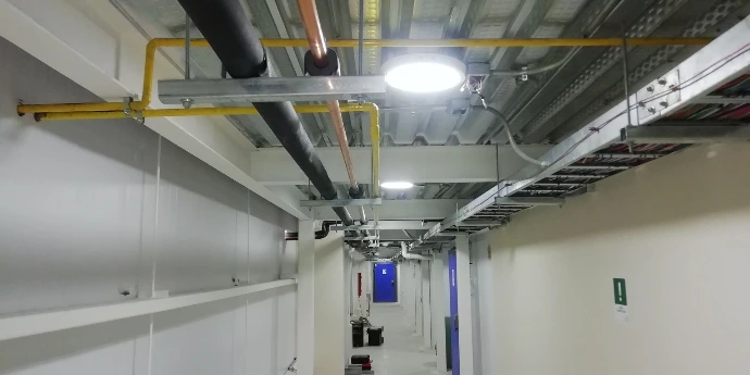 Instalación de gas industrial.